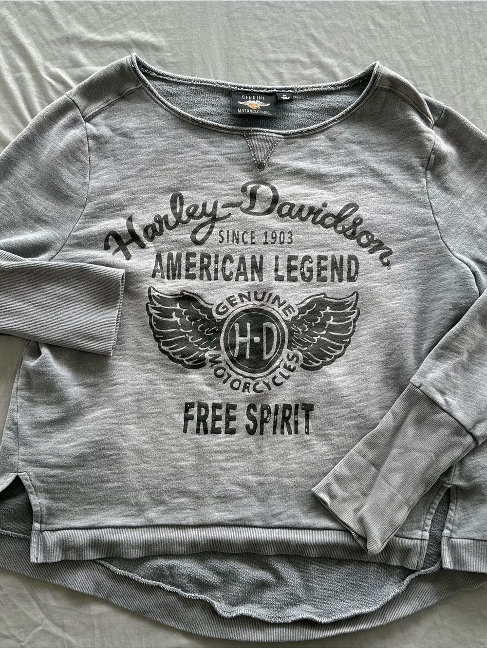 Harley-Davidson Women's Gray Graphic Pullover